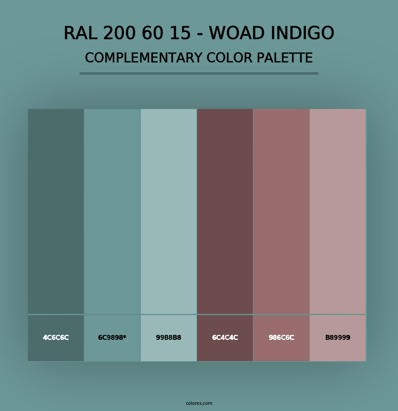 RAL 200 60 15 - Woad Indigo - Complementary Color Palette