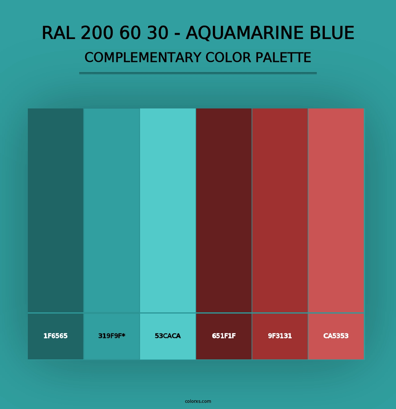 RAL 200 60 30 - Aquamarine Blue - Complementary Color Palette