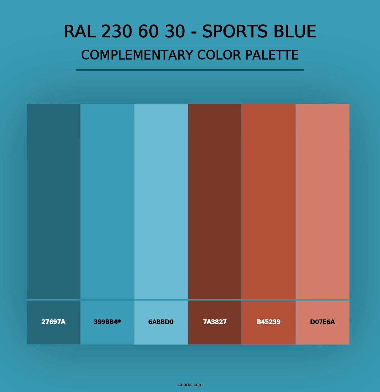 RAL 230 60 30 - Sports Blue - Complementary Color Palette