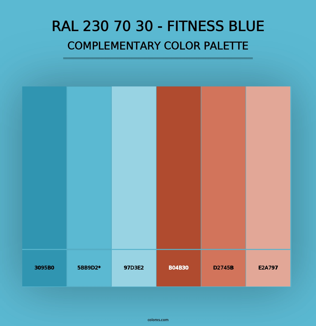 RAL 230 70 30 - Fitness Blue - Complementary Color Palette