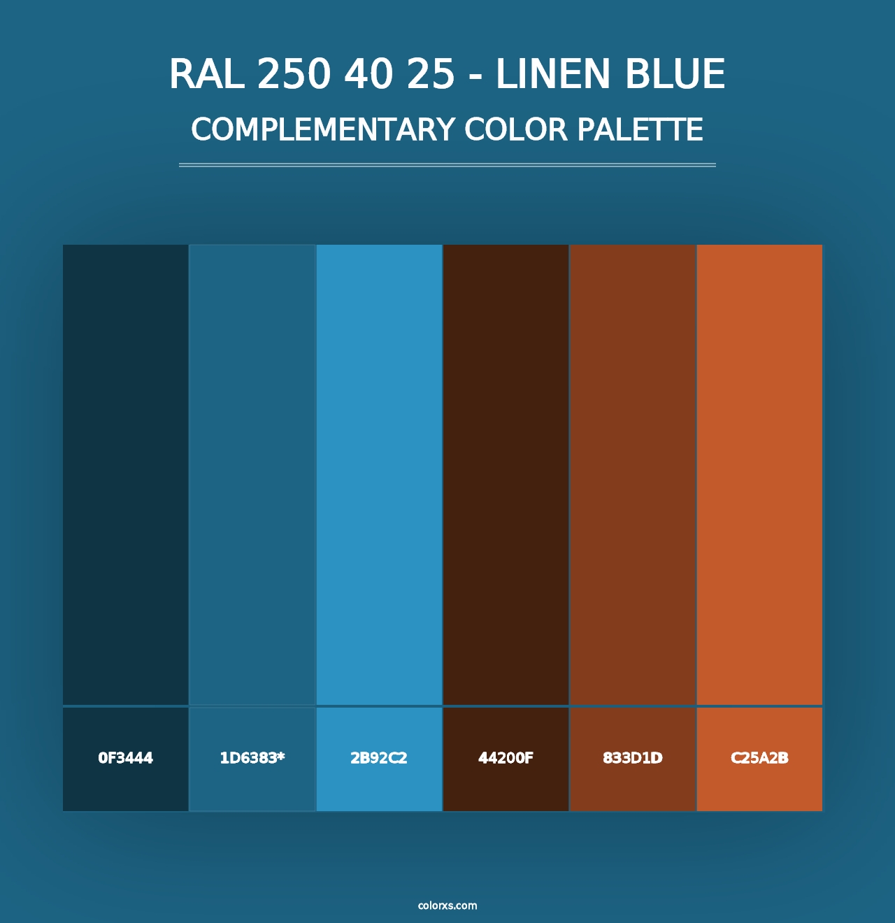 RAL 250 40 25 - Linen Blue - Complementary Color Palette