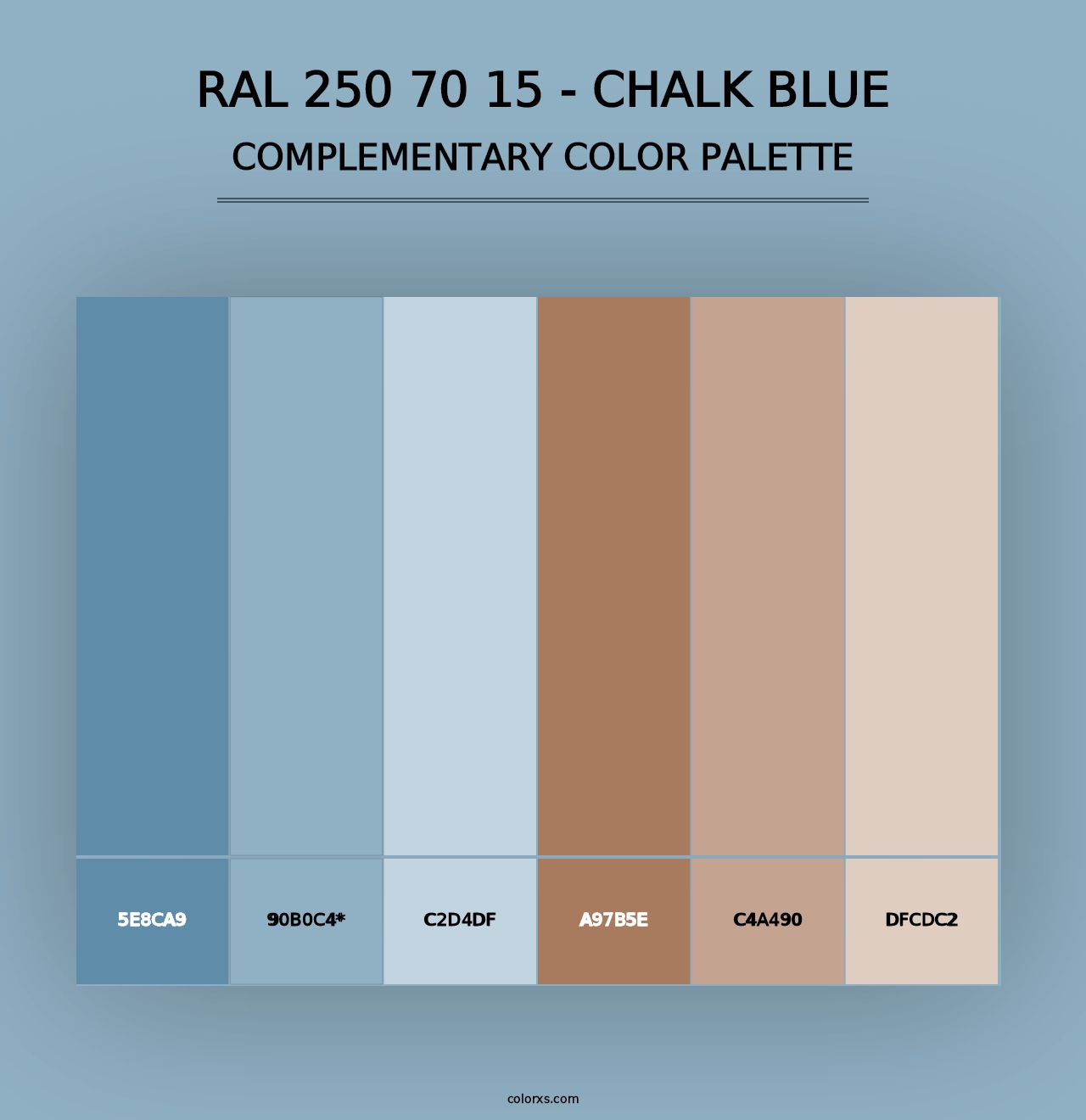 RAL 250 70 15 - Chalk Blue - Complementary Color Palette