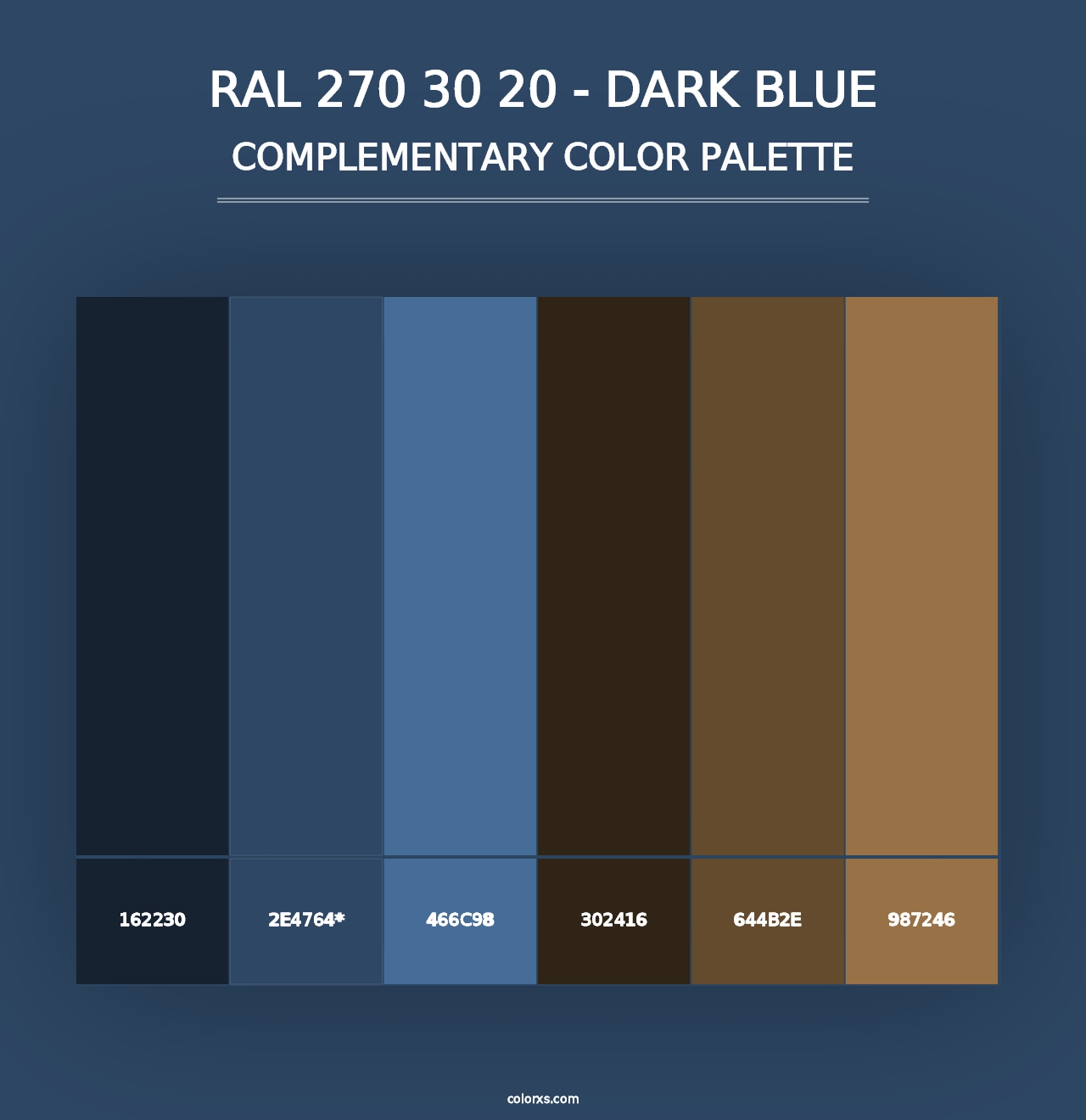 RAL 270 30 20 - Dark Blue - Complementary Color Palette