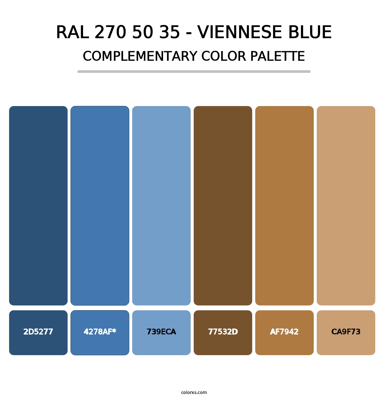 RAL 270 50 35 - Viennese Blue - Complementary Color Palette