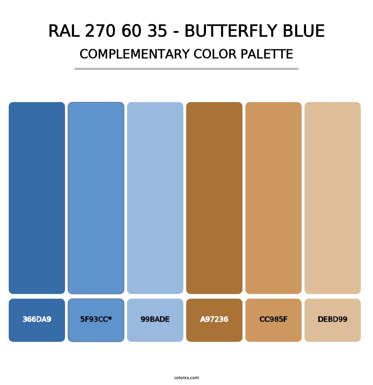 RAL 270 60 35 - Butterfly Blue - Complementary Color Palette