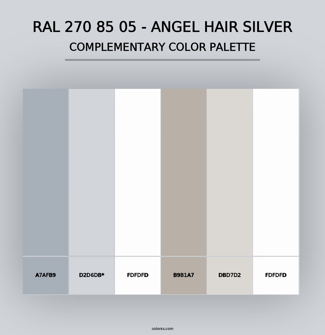 RAL 270 85 05 - Angel Hair Silver - Complementary Color Palette