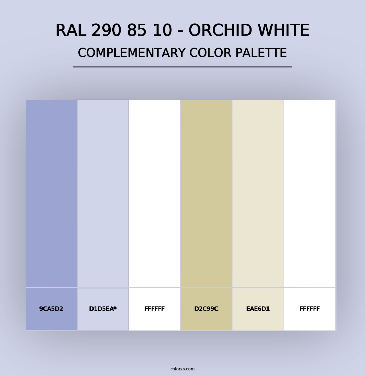 RAL 290 85 10 - Orchid White - Complementary Color Palette