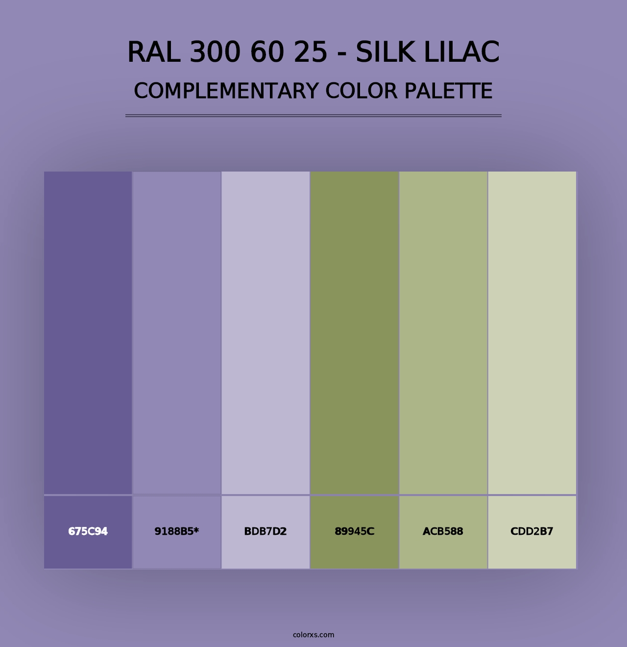 RAL 300 60 25 - Silk Lilac - Complementary Color Palette