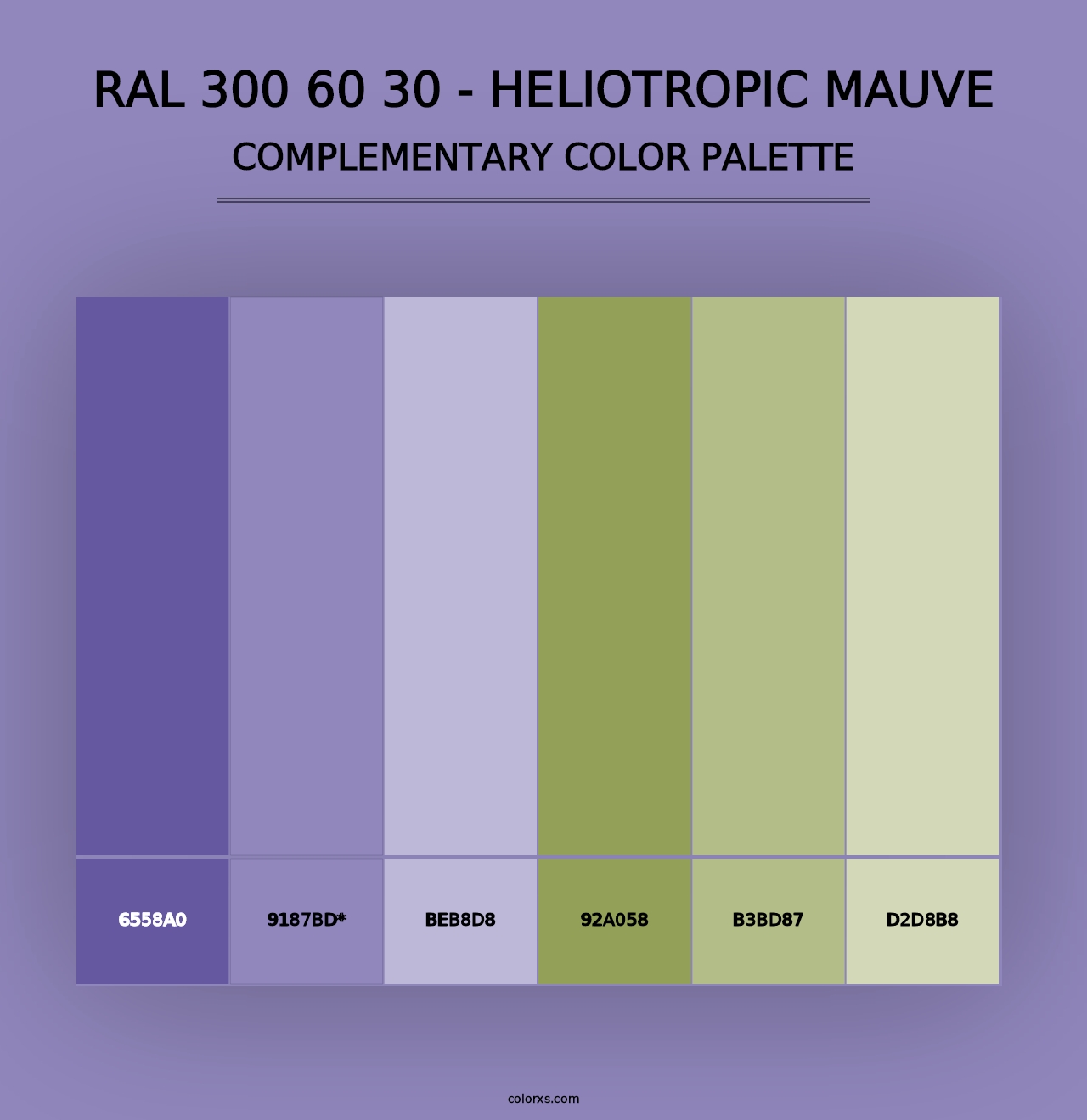 RAL 300 60 30 - Heliotropic Mauve - Complementary Color Palette