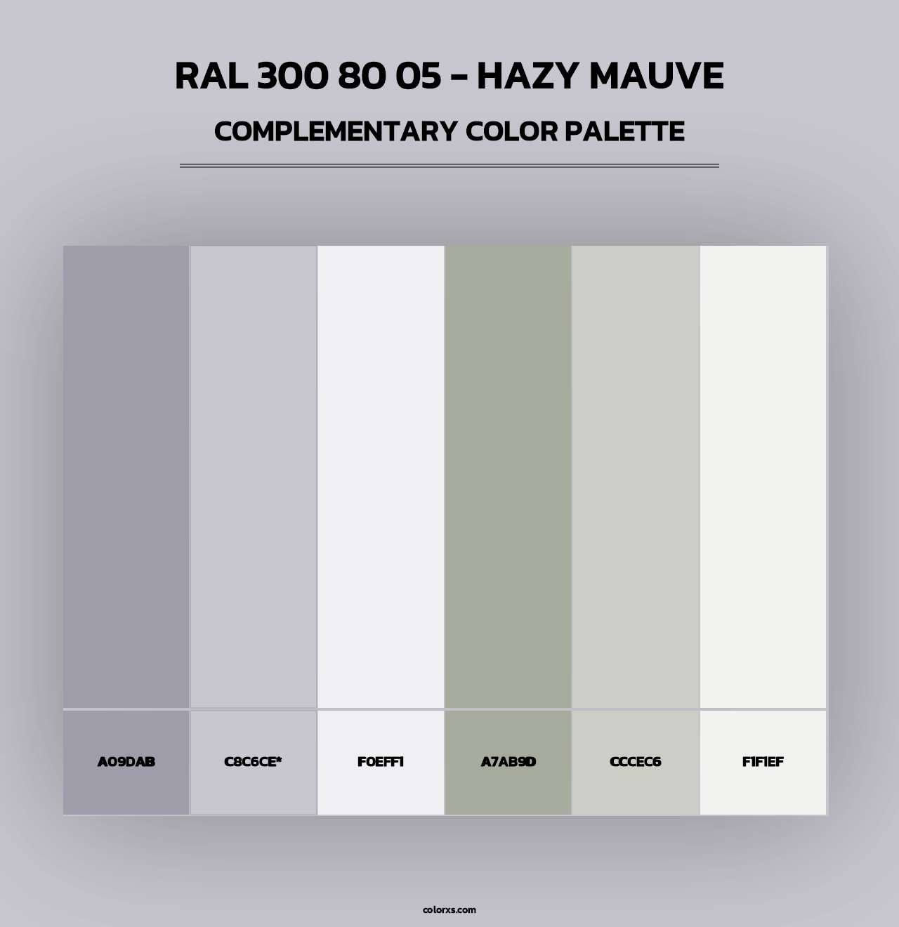 RAL 300 80 05 - Hazy Mauve - Complementary Color Palette