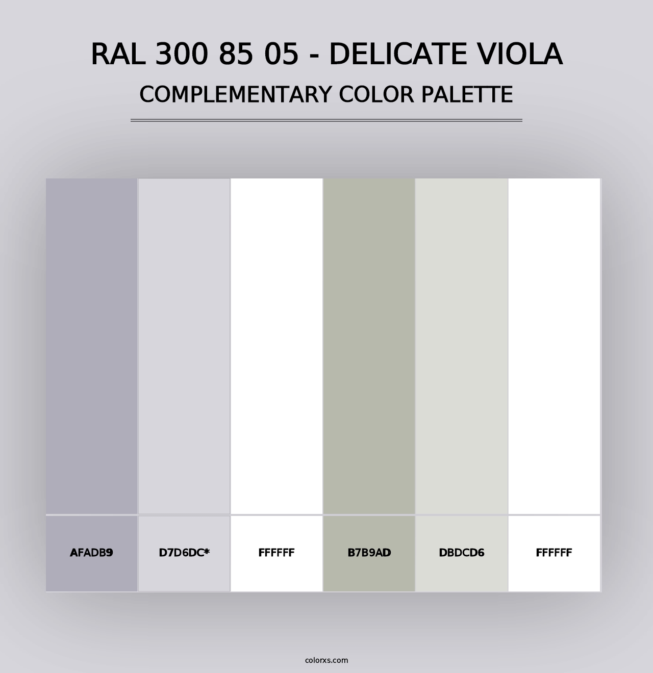 RAL 300 85 05 - Delicate Viola - Complementary Color Palette