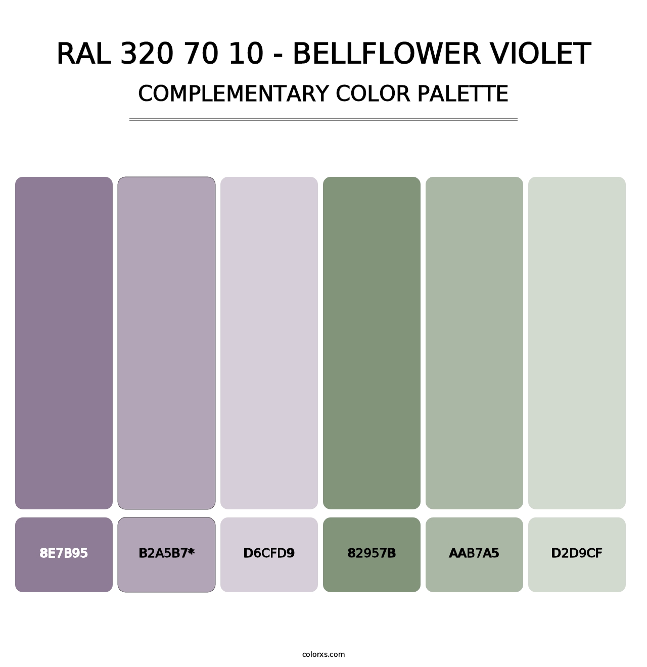 RAL 320 70 10 - Bellflower Violet - Complementary Color Palette