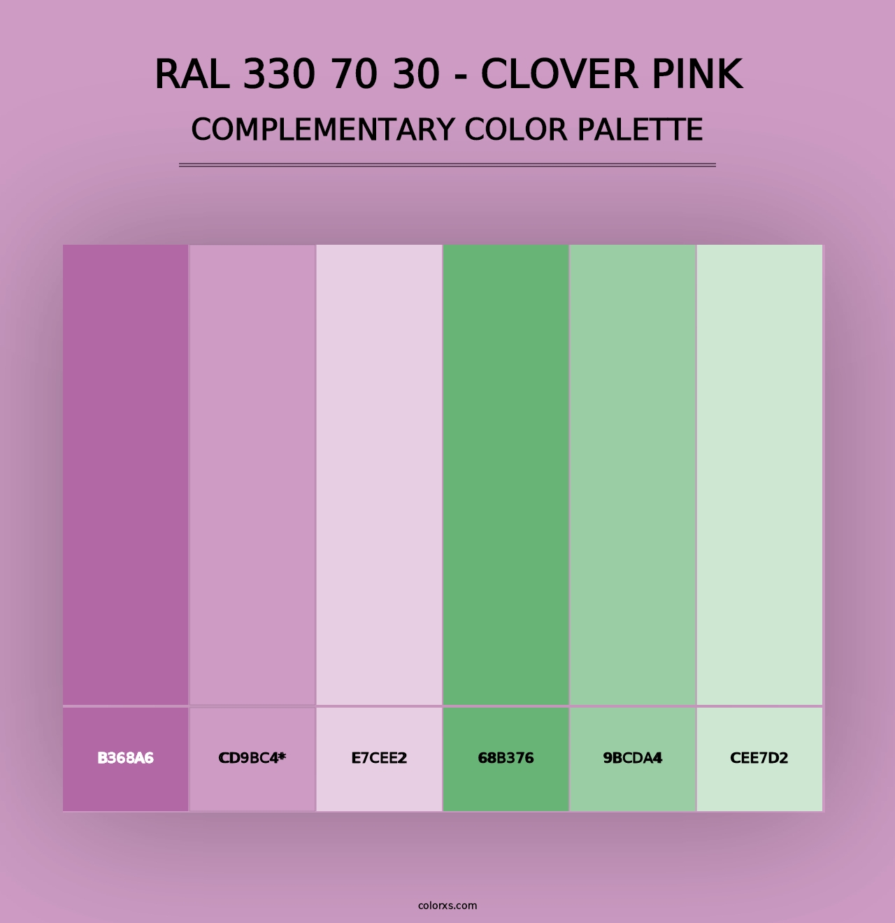 RAL 330 70 30 - Clover Pink - Complementary Color Palette