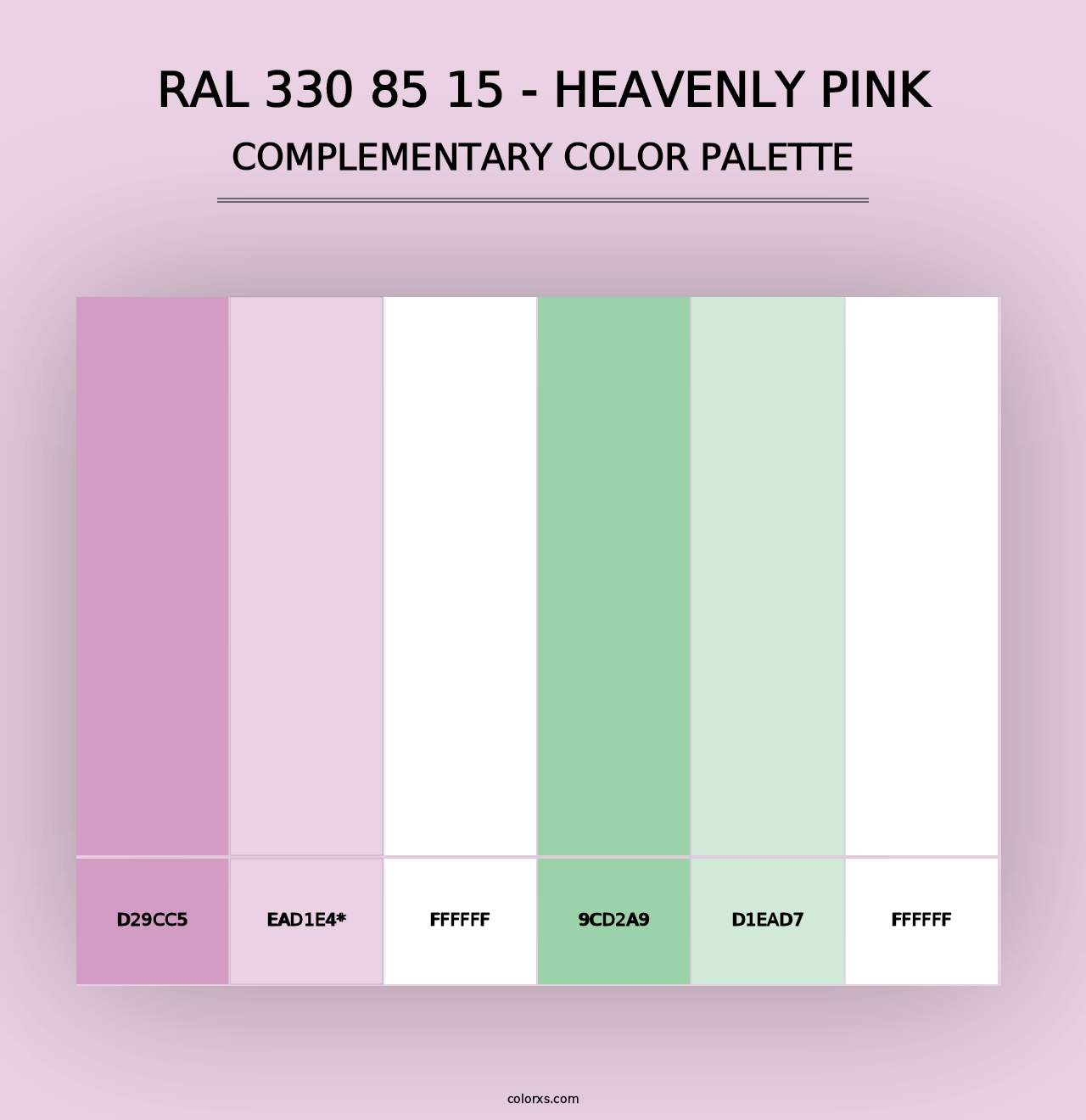 RAL 330 85 15 - Heavenly Pink - Complementary Color Palette