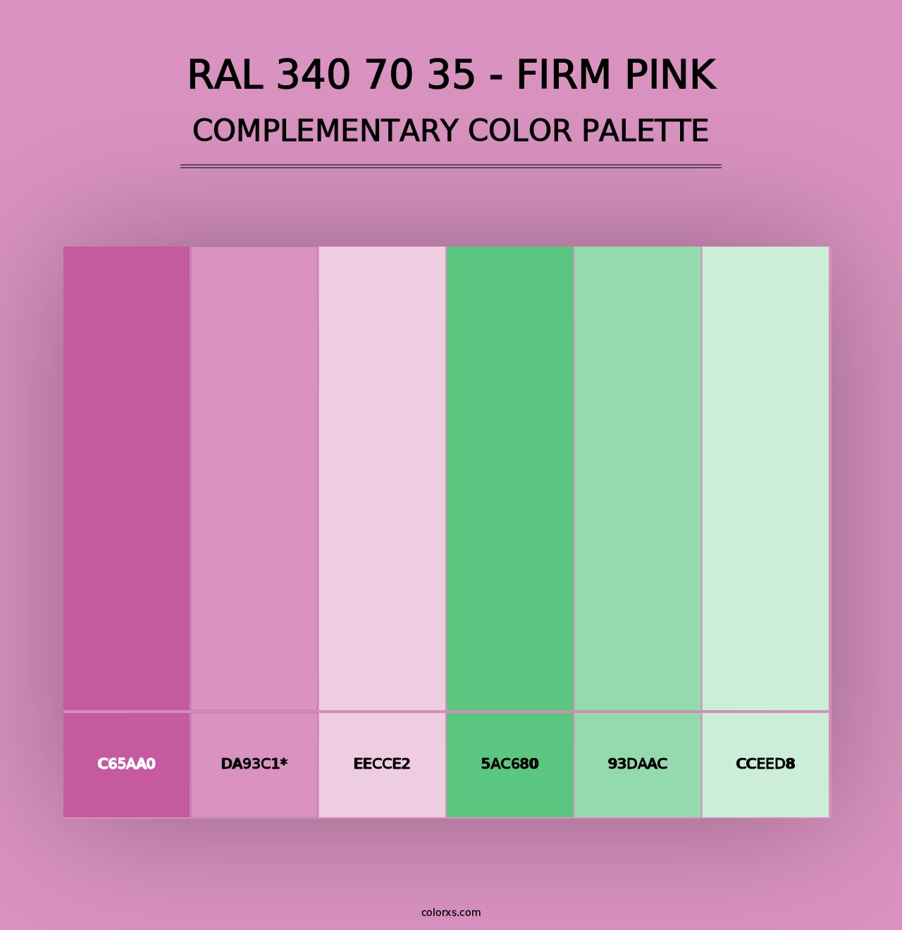 RAL 340 70 35 - Firm Pink - Complementary Color Palette