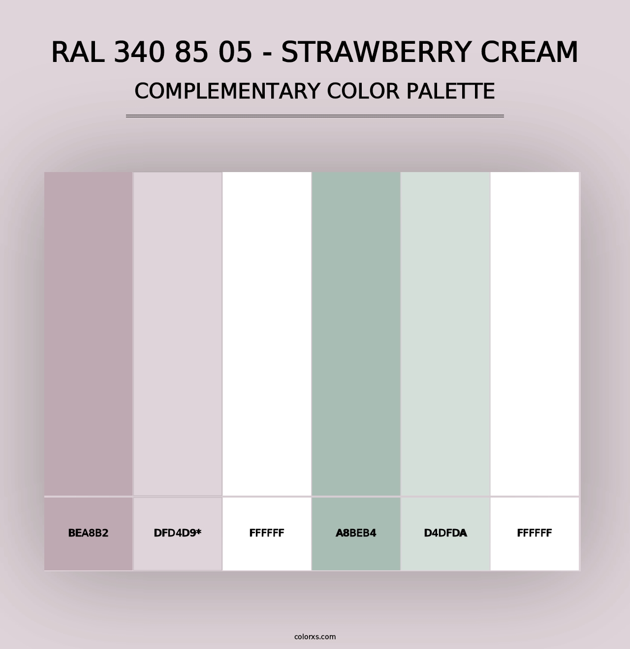 RAL 340 85 05 - Strawberry Cream - Complementary Color Palette