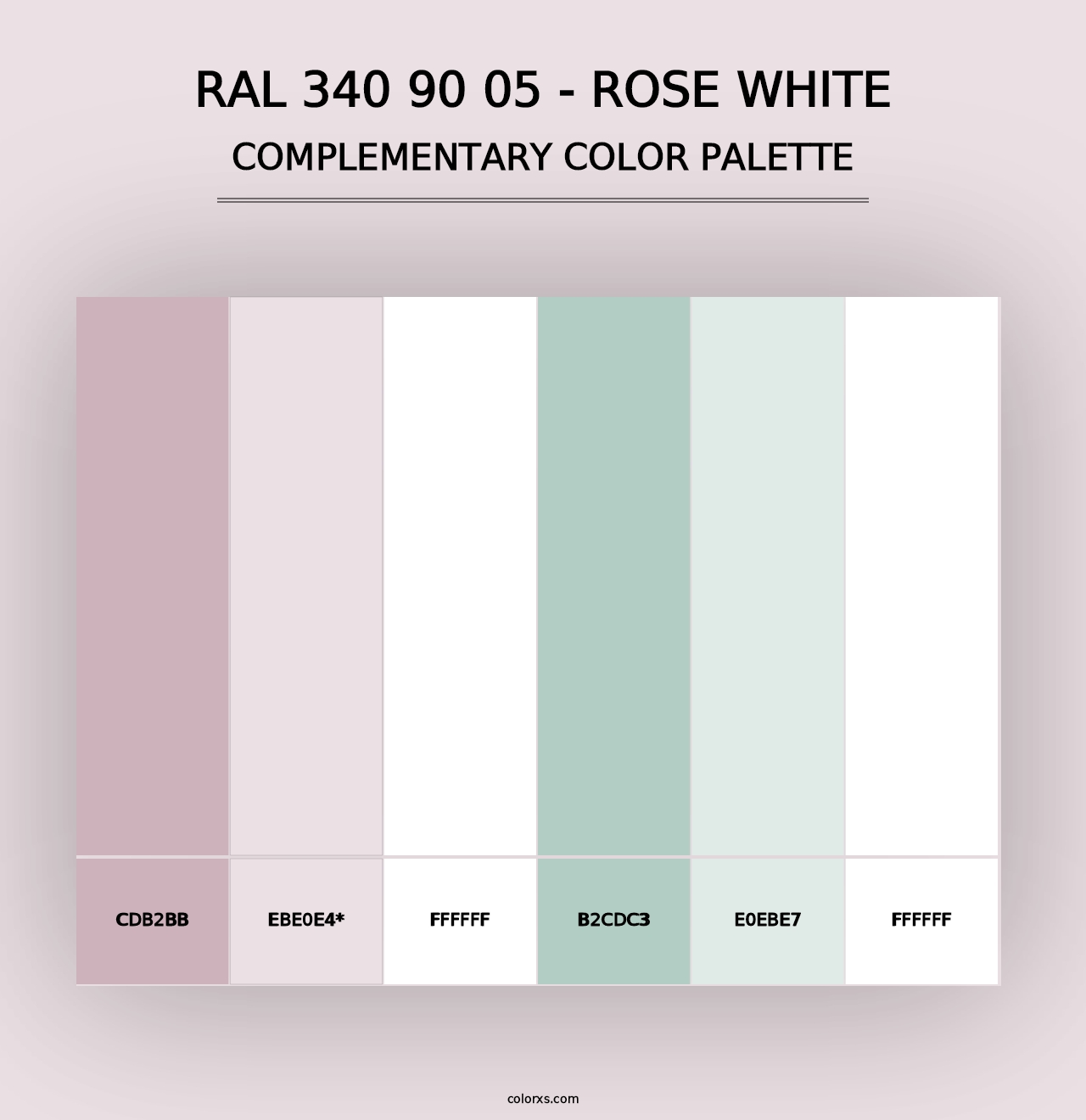 RAL 340 90 05 - Rose White - Complementary Color Palette