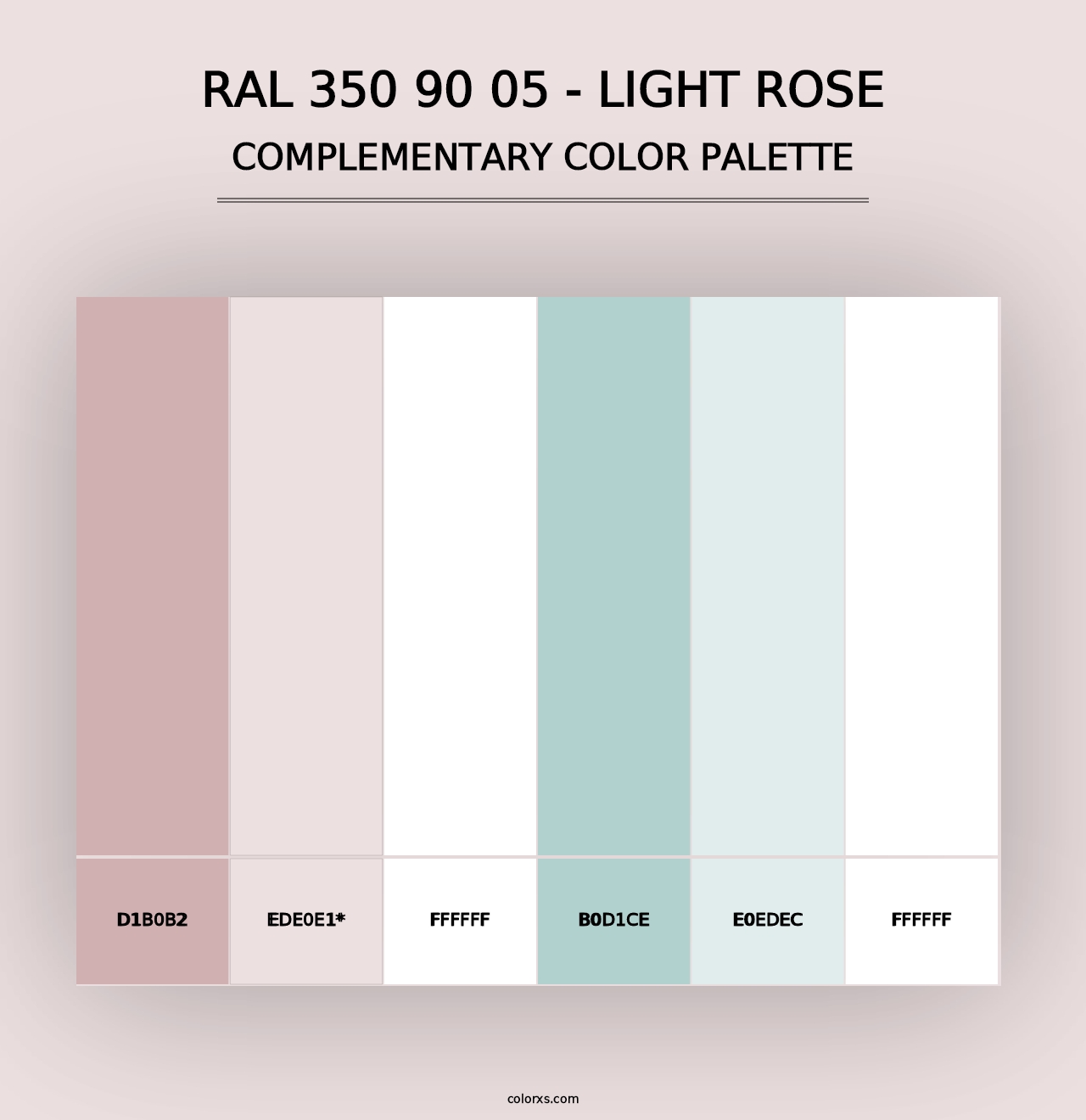 RAL 350 90 05 - Light Rose - Complementary Color Palette