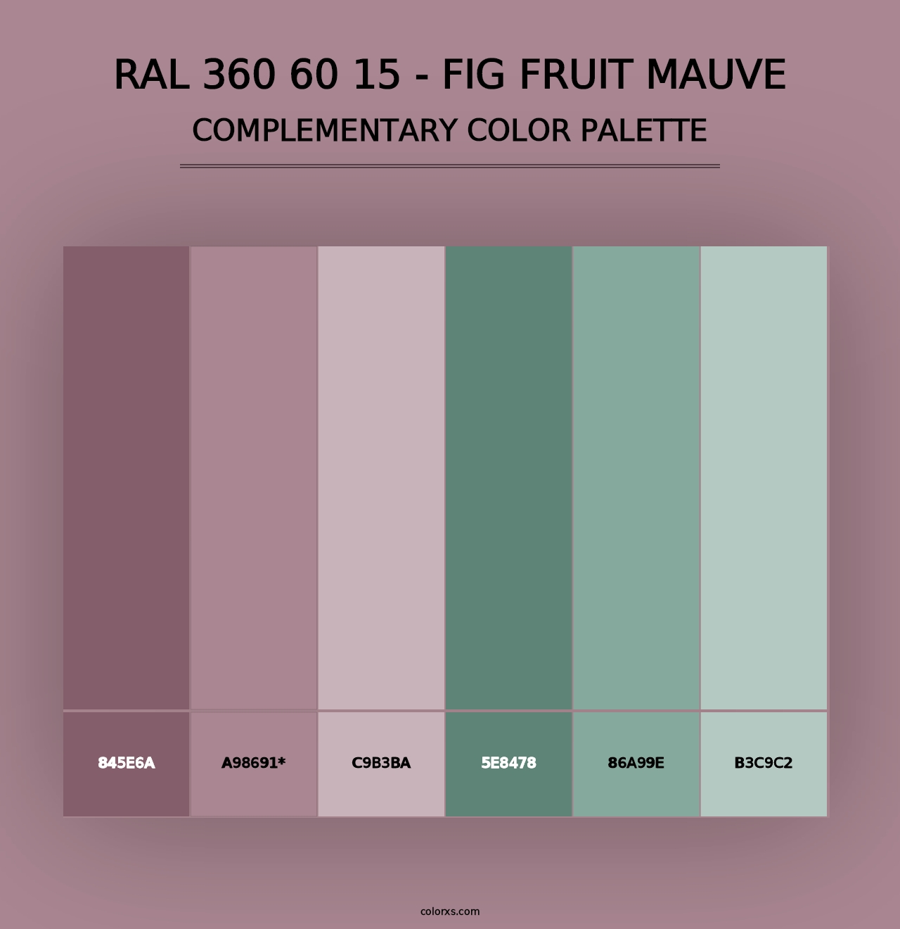 RAL 360 60 15 - Fig Fruit Mauve - Complementary Color Palette