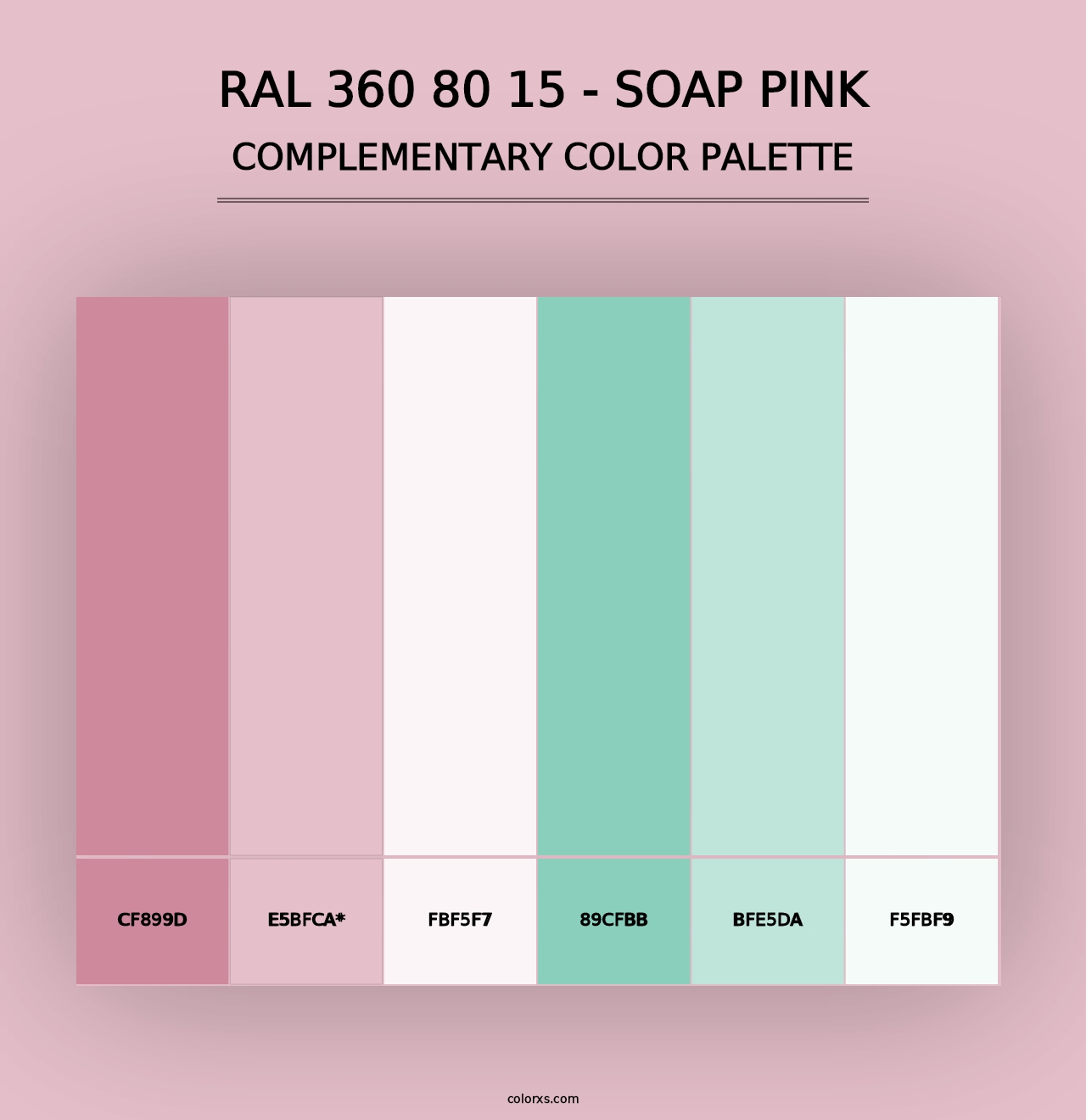 RAL 360 80 15 - Soap Pink - Complementary Color Palette