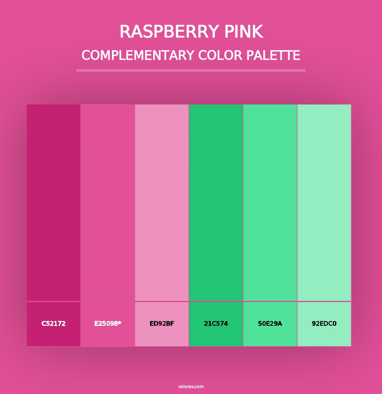 Raspberry Pink - Complementary Color Palette