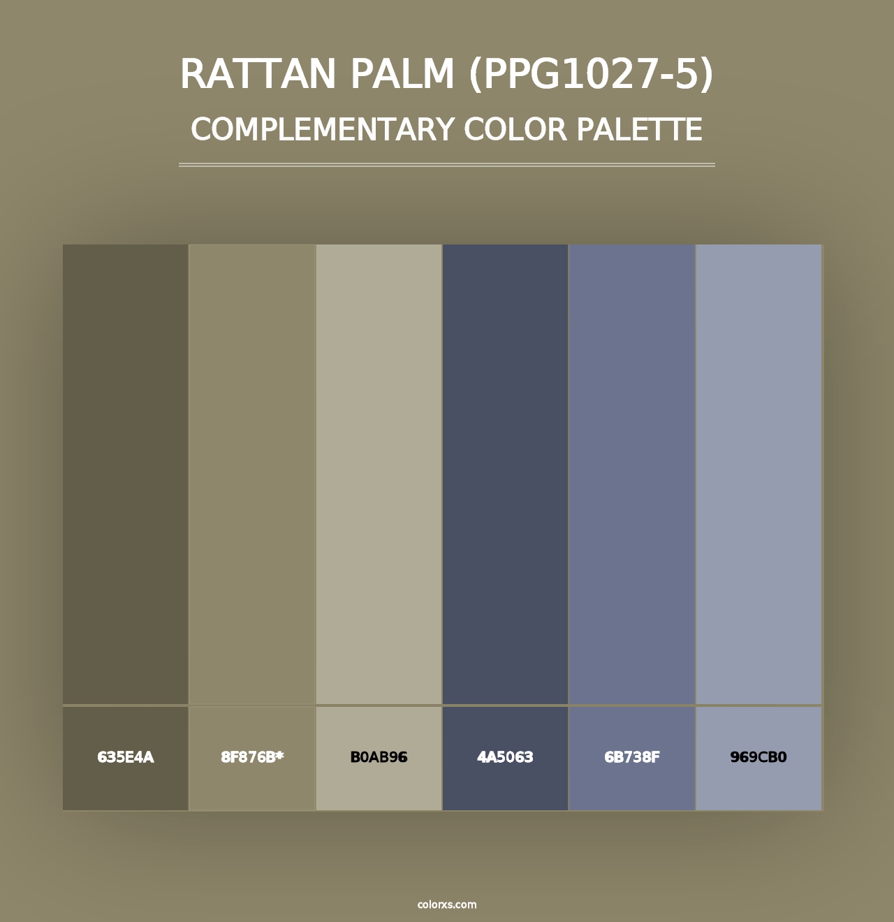 Rattan Palm (PPG1027-5) - Complementary Color Palette