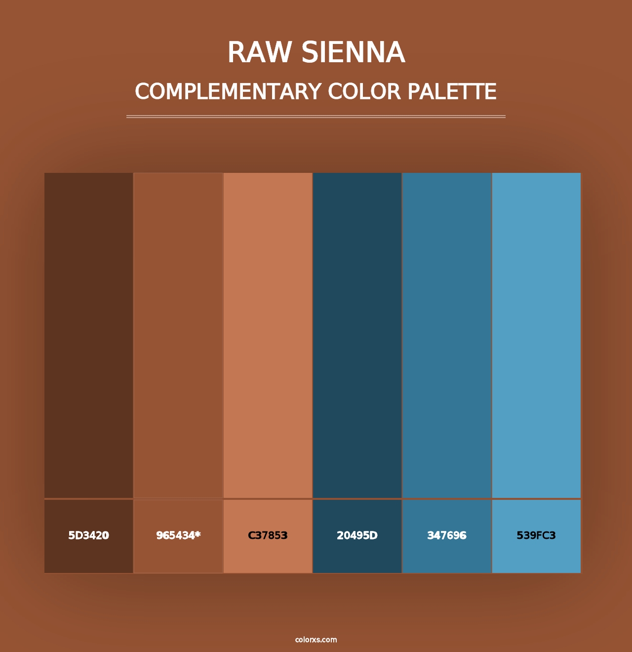 Raw Sienna - Complementary Color Palette