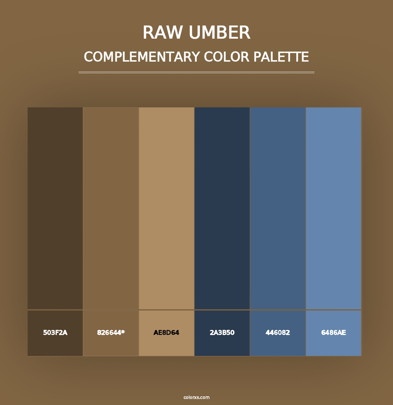 Raw Umber - Complementary Color Palette