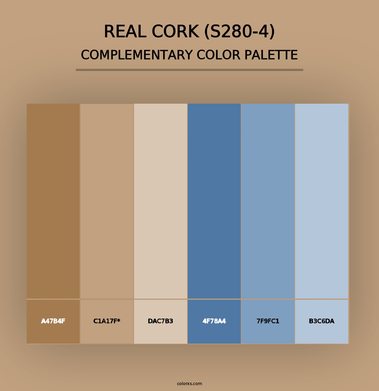 Real Cork (S280-4) - Complementary Color Palette