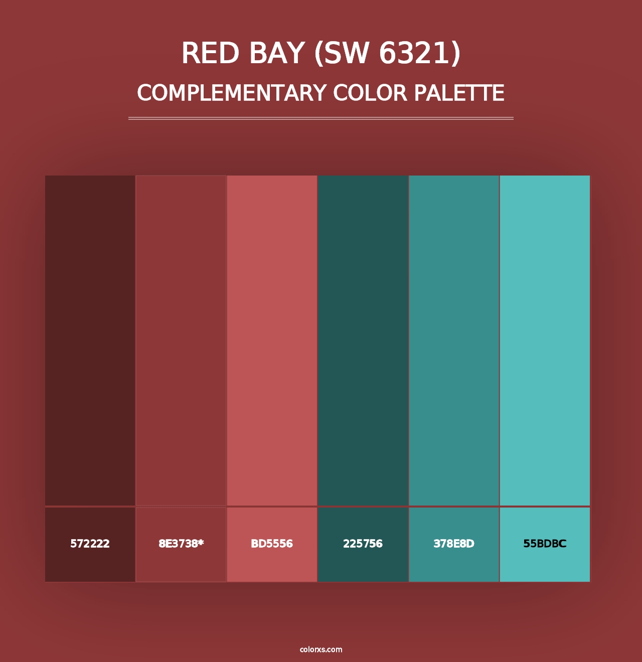 Red Bay (SW 6321) - Complementary Color Palette