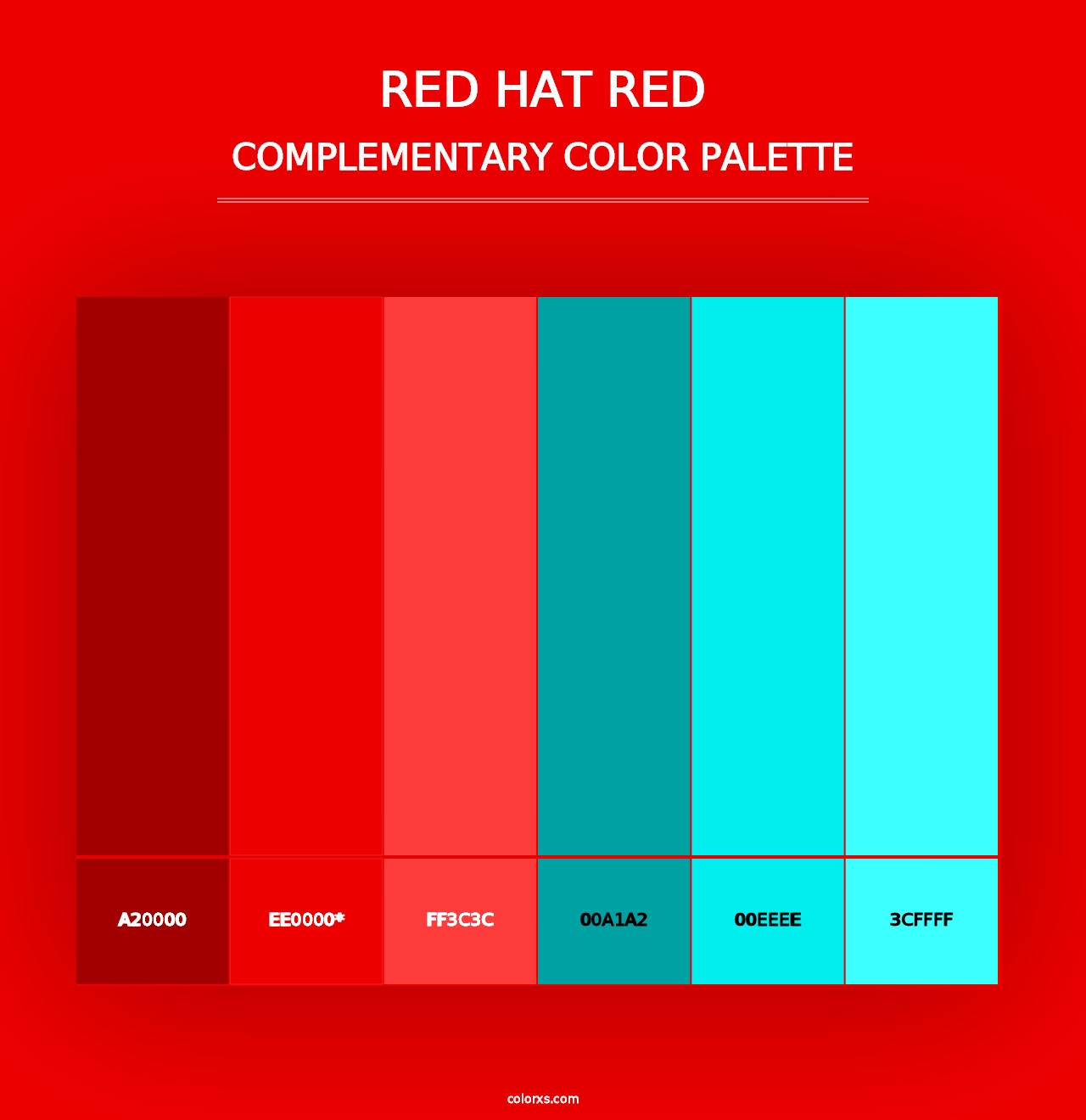 Red Hat Red - Complementary Color Palette