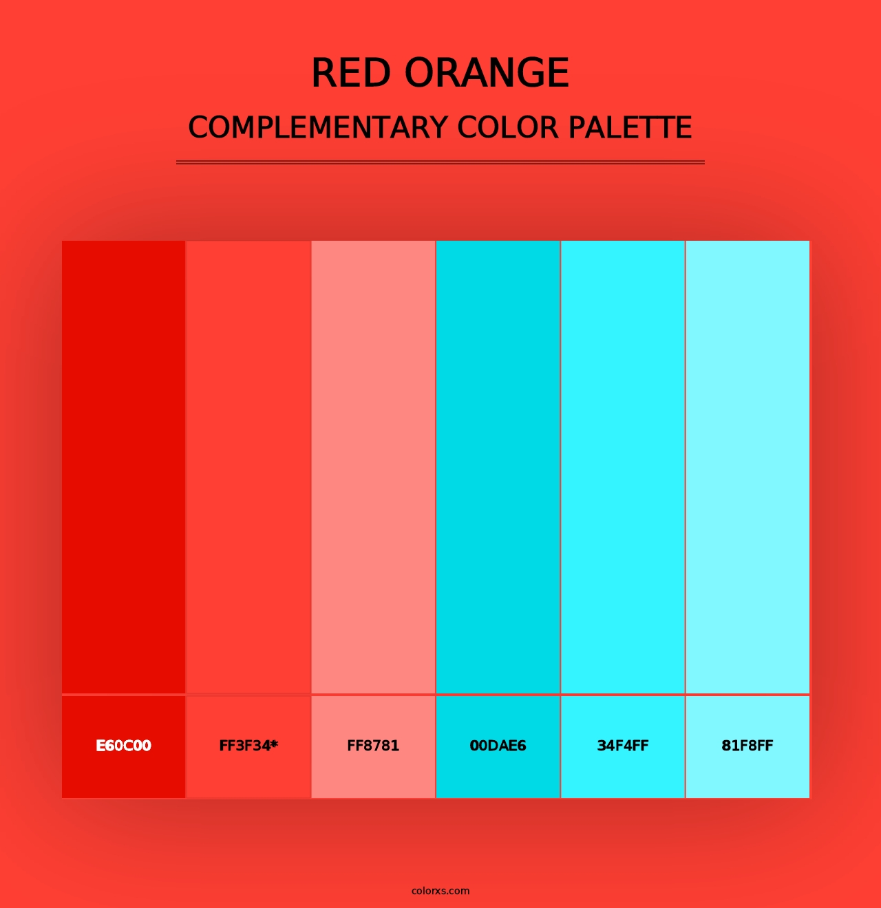 Red Orange - Complementary Color Palette