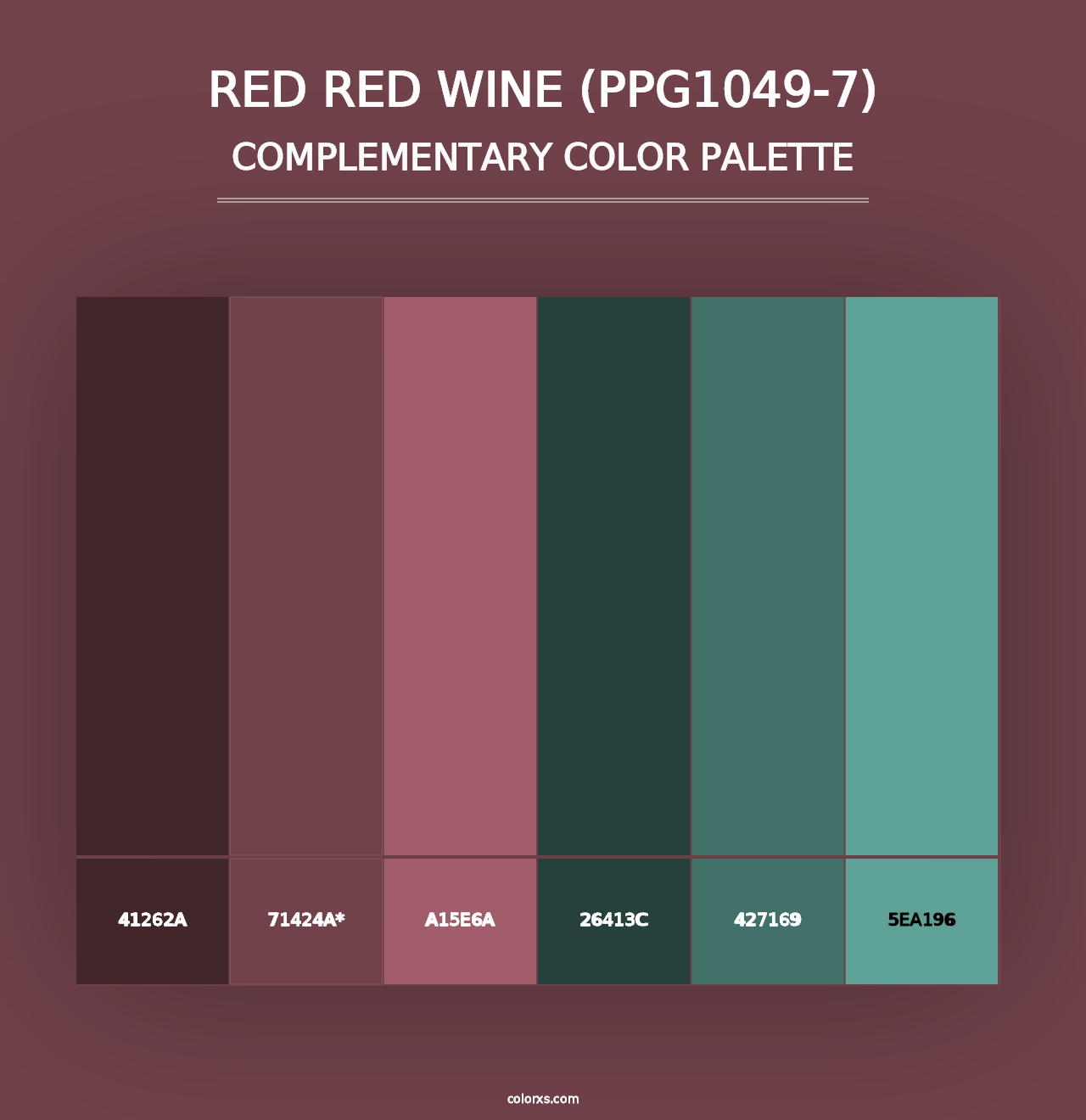 Red Red Wine (PPG1049-7) - Complementary Color Palette