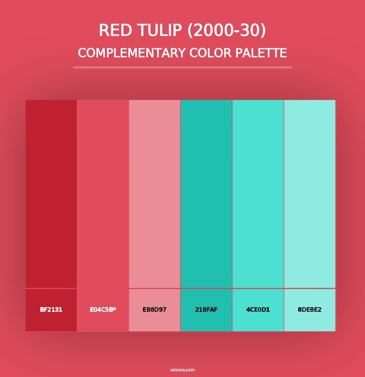 Red Tulip (2000-30) - Complementary Color Palette