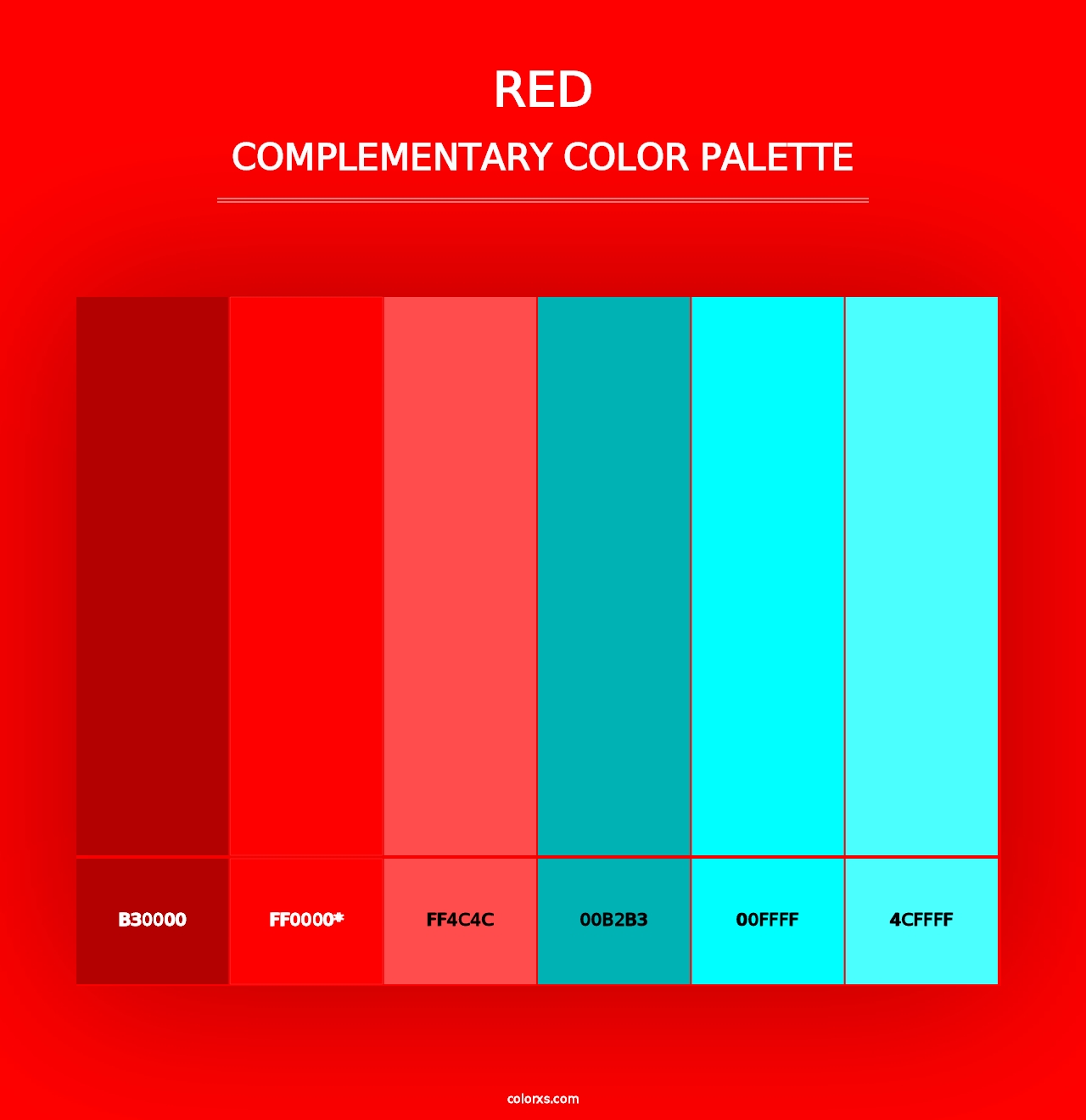 Red - Complementary Color Palette