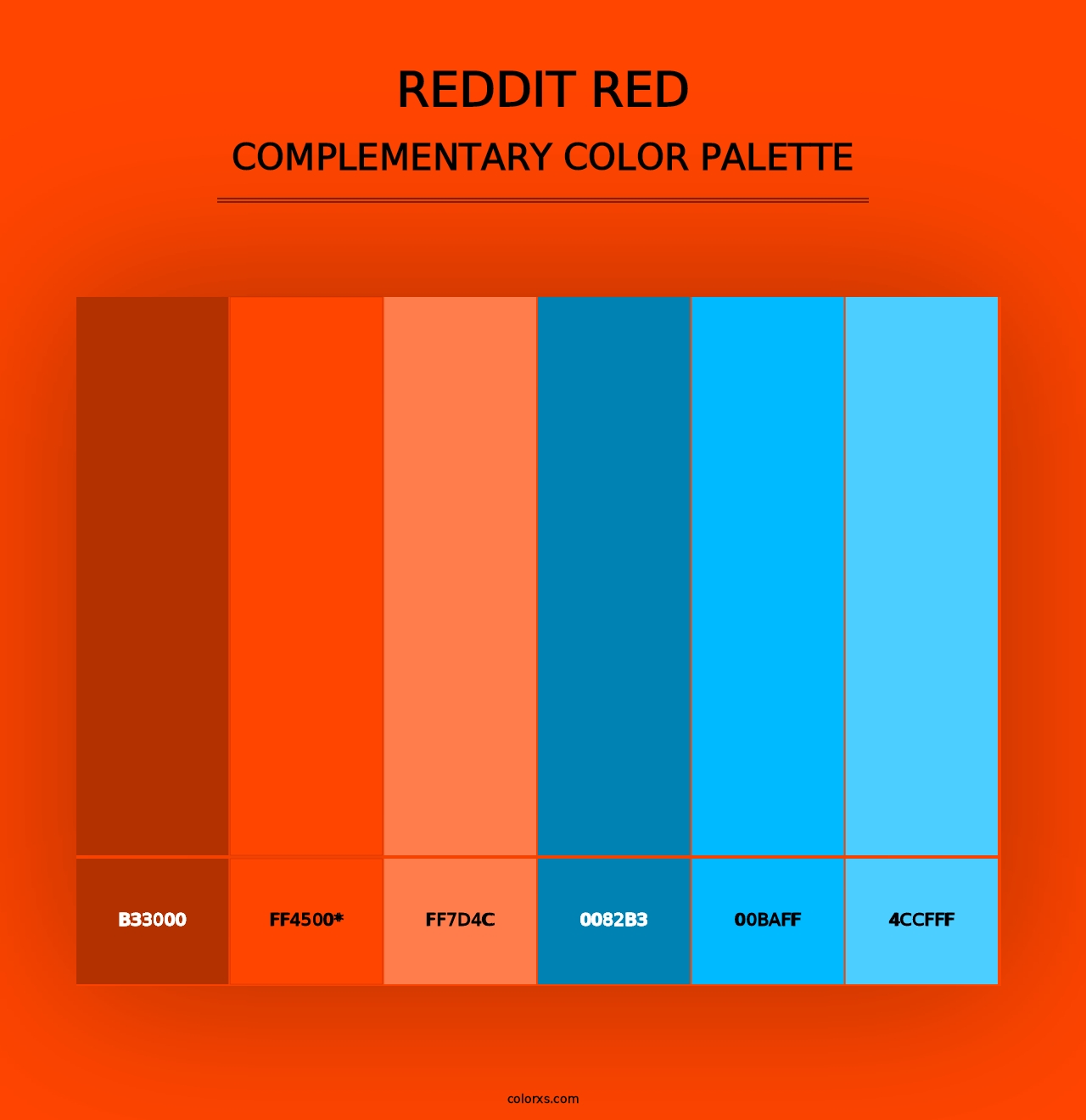 Reddit Red - Complementary Color Palette