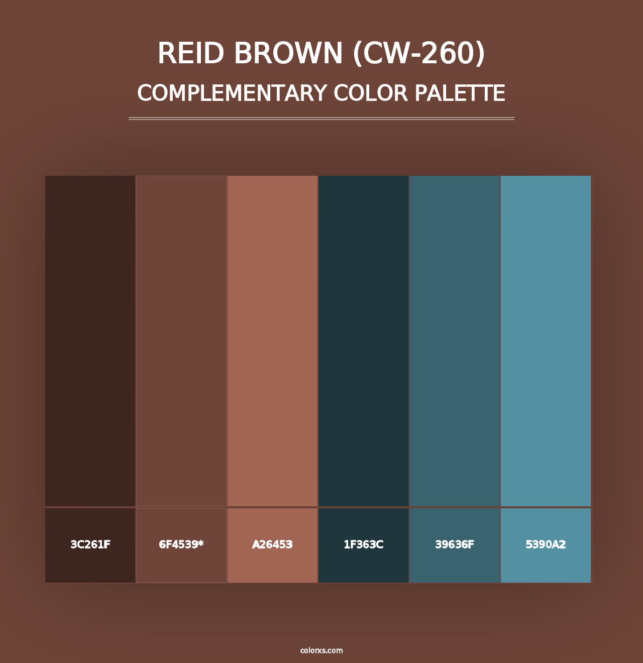 Reid Brown (CW-260) - Complementary Color Palette