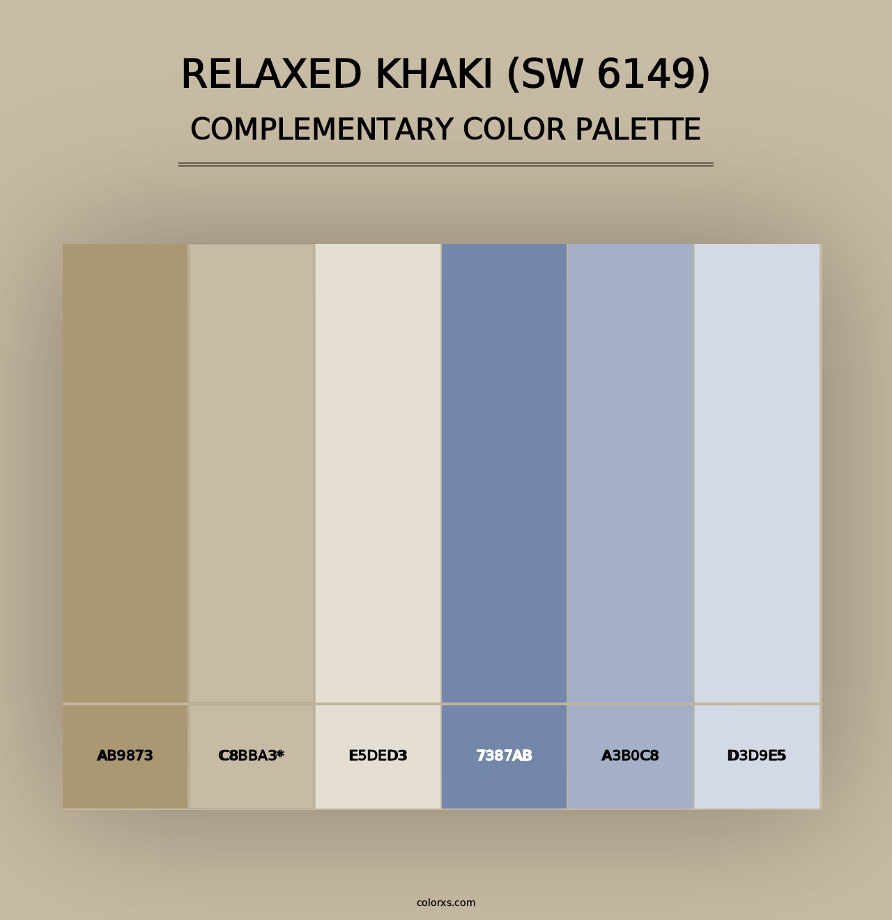 Relaxed Khaki (SW 6149) - Complementary Color Palette