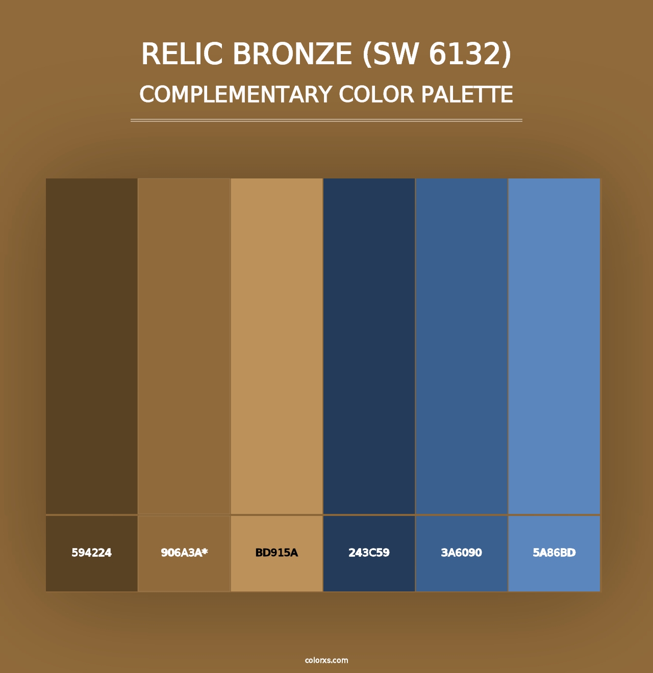 Relic Bronze (SW 6132) - Complementary Color Palette