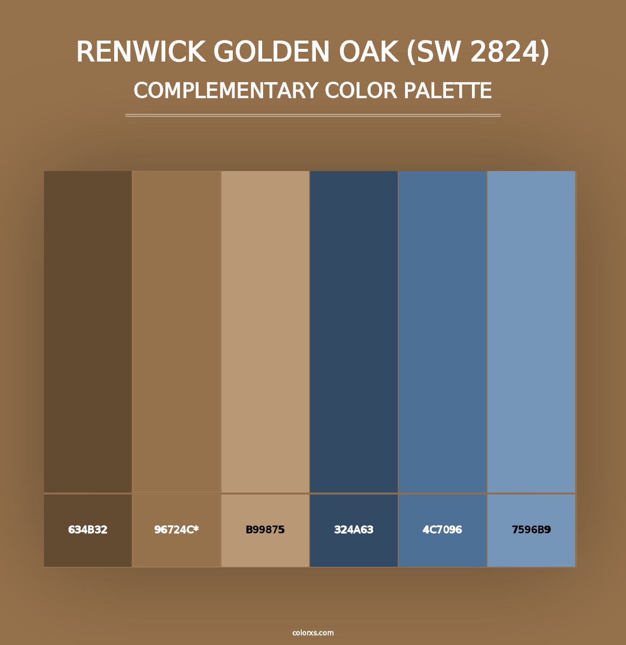 Renwick Golden Oak (SW 2824) - Complementary Color Palette