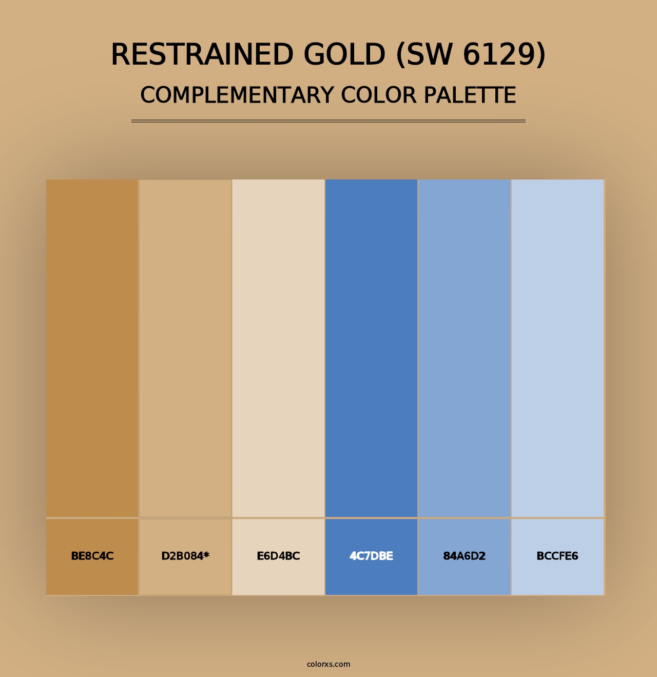 Restrained Gold (SW 6129) - Complementary Color Palette