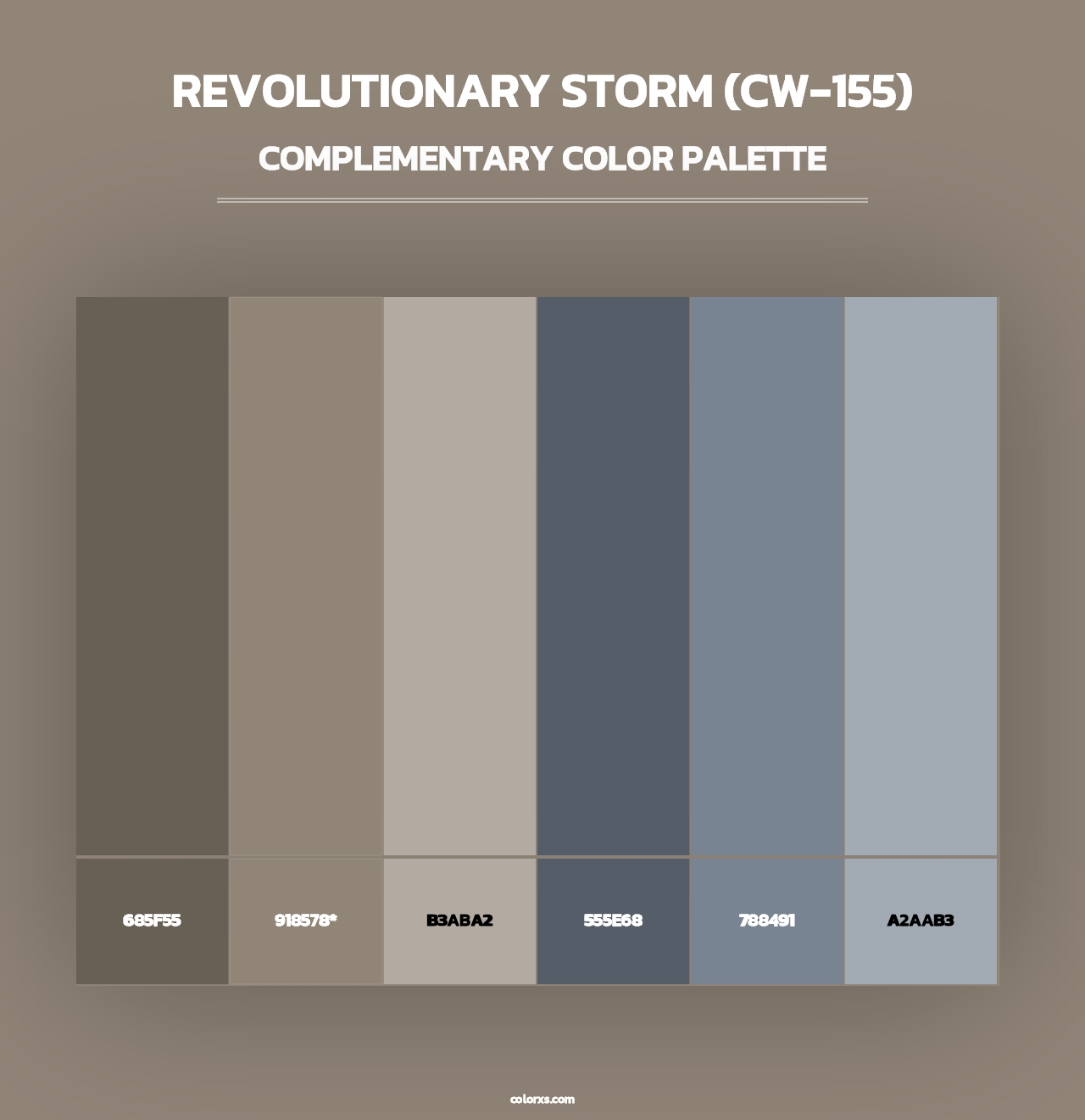 Revolutionary Storm (CW-155) - Complementary Color Palette