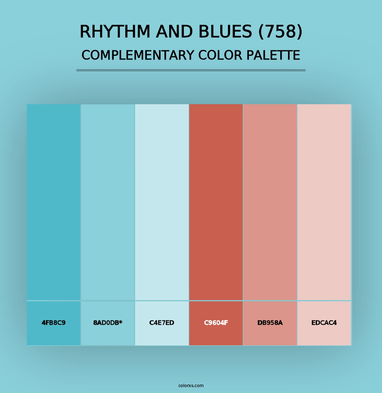 Rhythm and Blues (758) - Complementary Color Palette