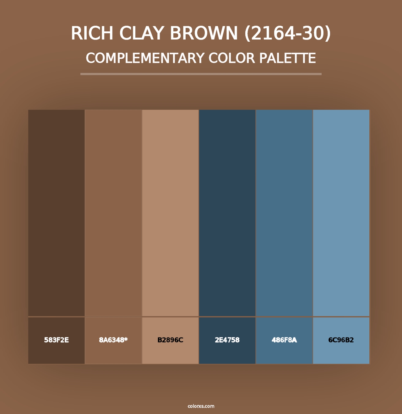 Rich Clay Brown (2164-30) - Complementary Color Palette