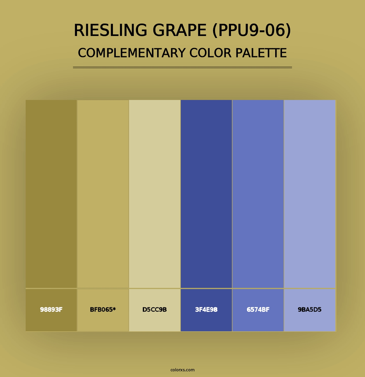 Riesling Grape (PPU9-06) - Complementary Color Palette