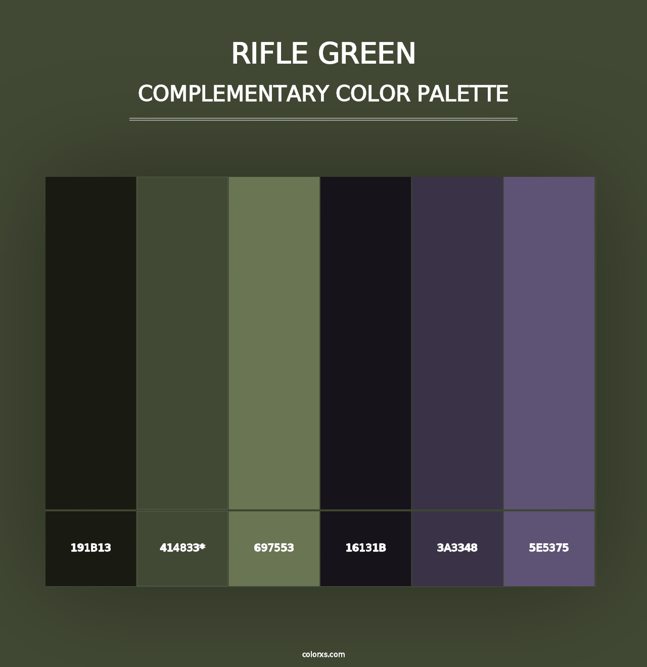 Rifle Green - Complementary Color Palette