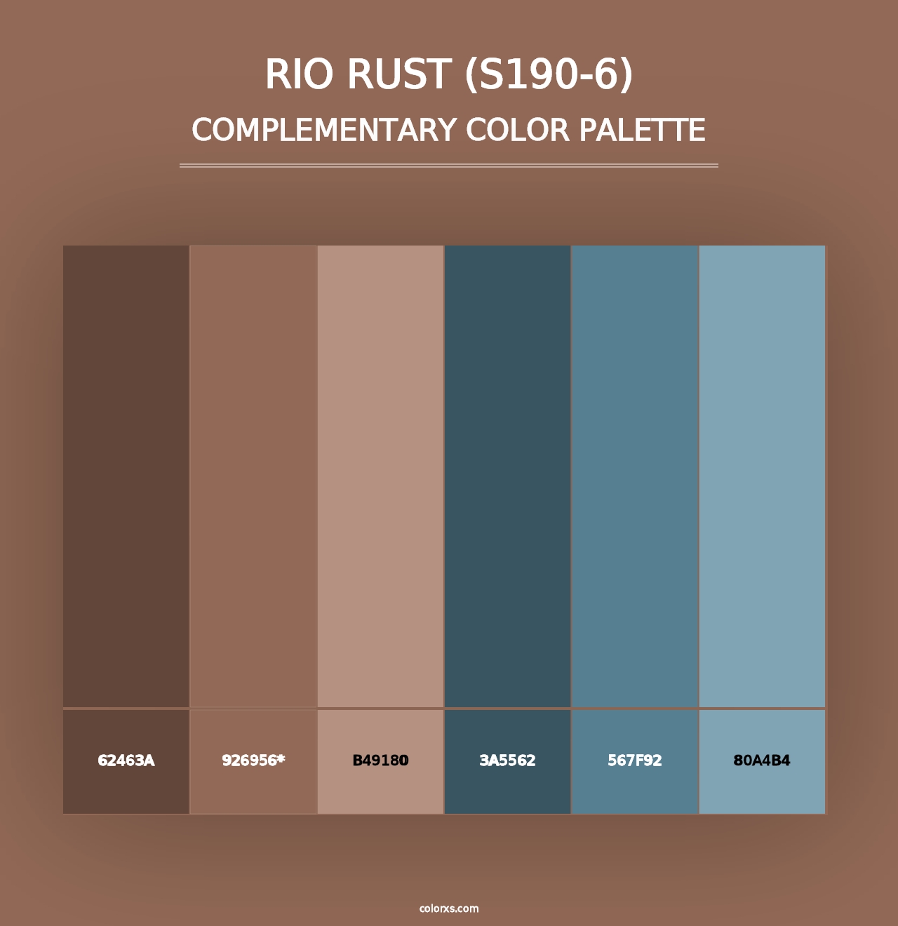 Rio Rust (S190-6) - Complementary Color Palette