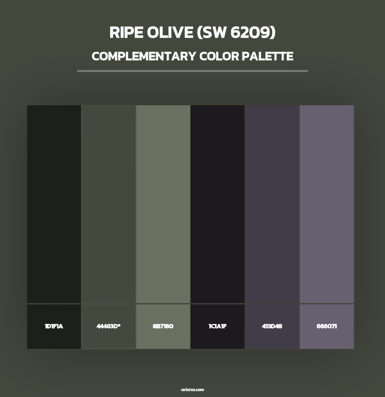 Ripe Olive (SW 6209) - Complementary Color Palette