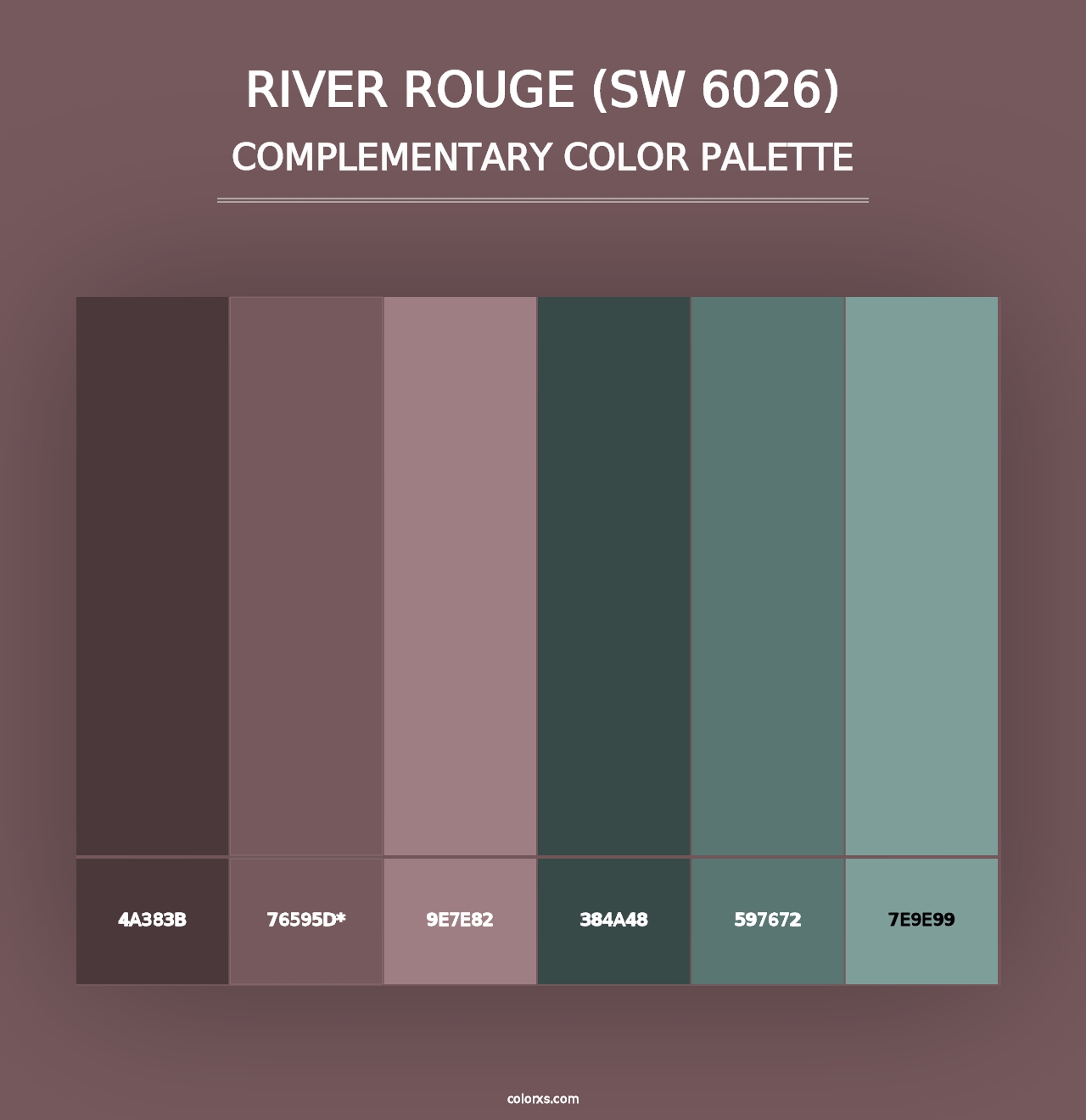 River Rouge (SW 6026) - Complementary Color Palette