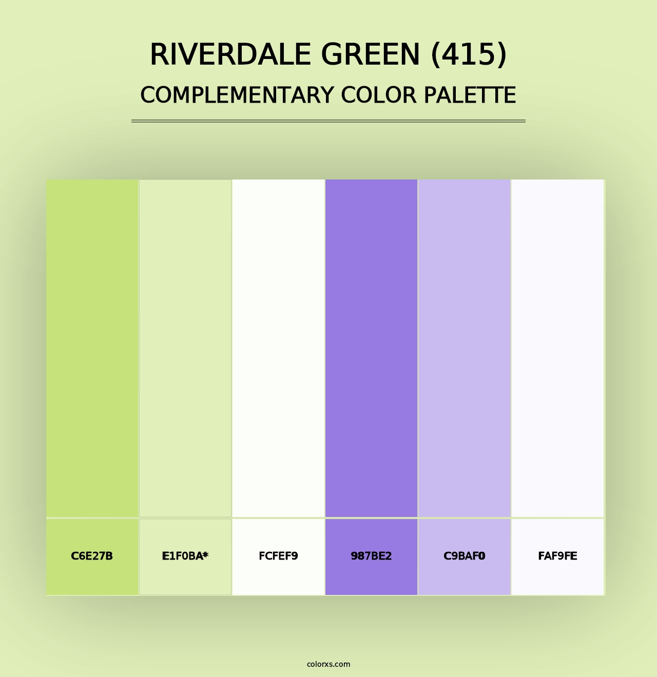 Riverdale Green (415) - Complementary Color Palette